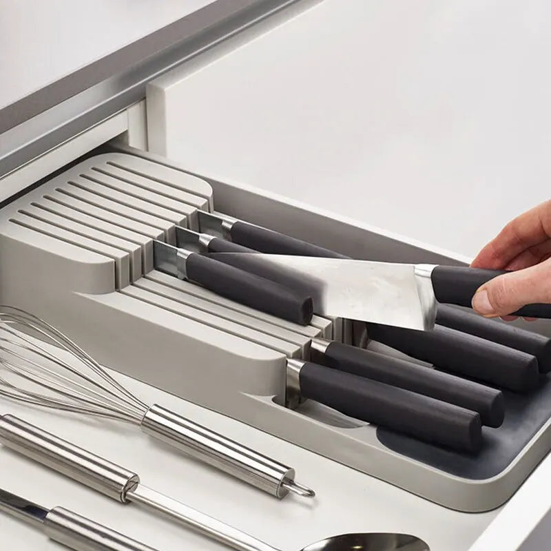 Kitchen Drawer Organizer Tray for Cutlery Knives Spices Utensils and Tableware Storage
