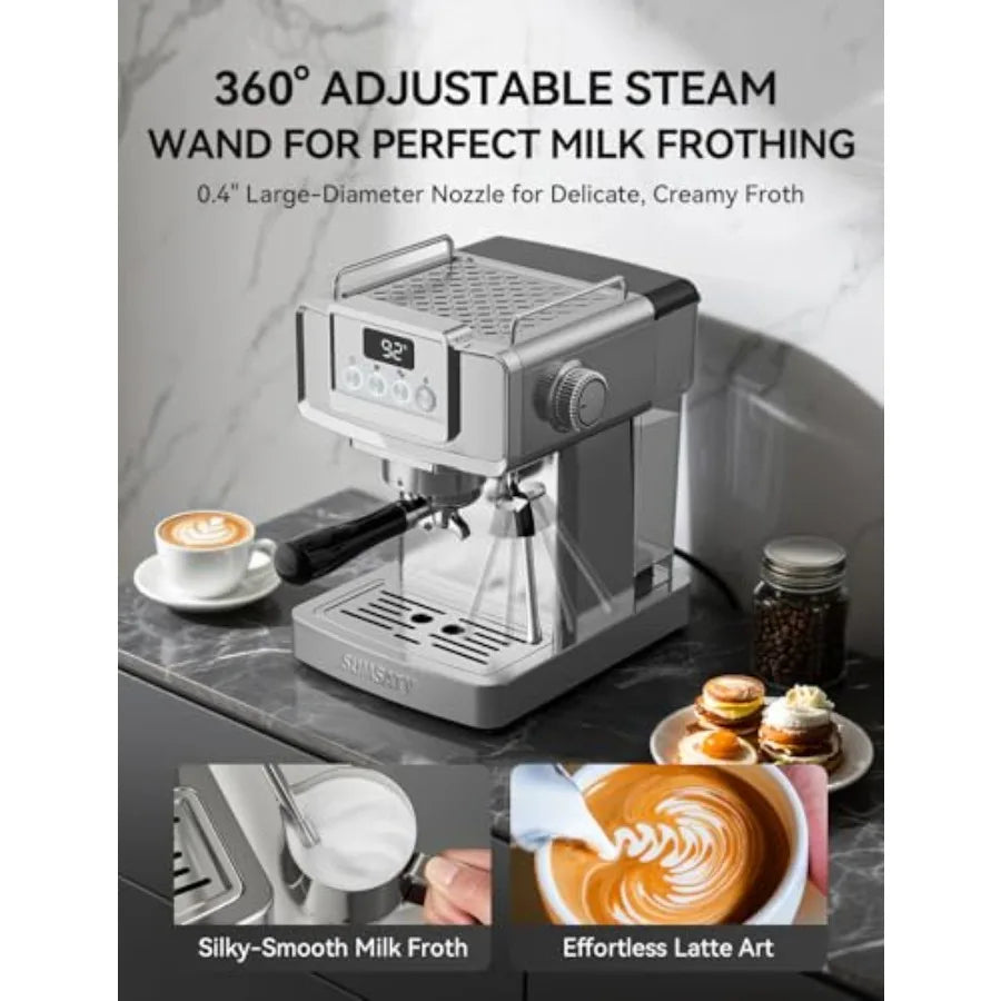 MDNG Professional 20 Bar Stainless Steel Espresso Machine