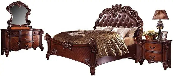XMSJ Vendome Bedroom Set FourPiece NightstandDresserMirror Timeless Handcrafted Luxury Collection