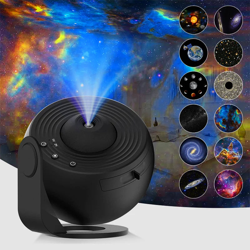 AUSYLE Celestial Nightlight Multifunctional Galaxy Projector 360 Degree Starry Sky