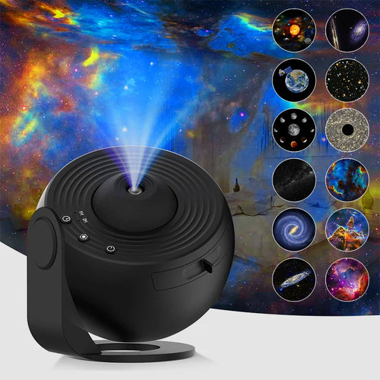 AUSYLE Celestial Nightlight Multifunctional Galaxy Projector 360 Degree Starry Sky