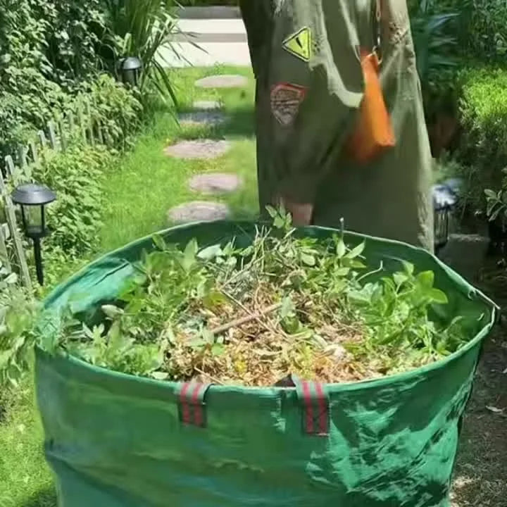 Foldable Garbage Bags For Compact Garage And Tool Shed Space Saving Yard Waste Solution