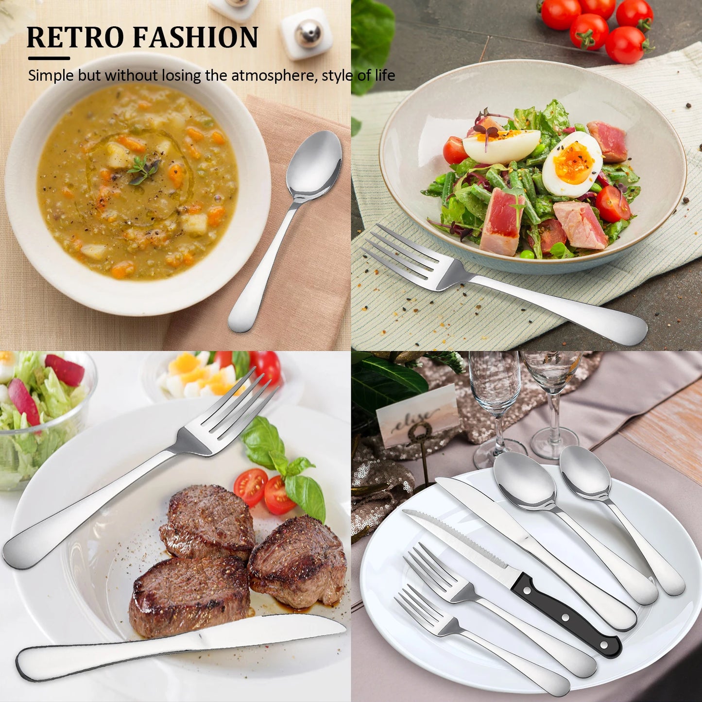 HANSMART Premium Stainless Steel Flatware Set For Everyday Dining ExcellenceInCraftsmanship