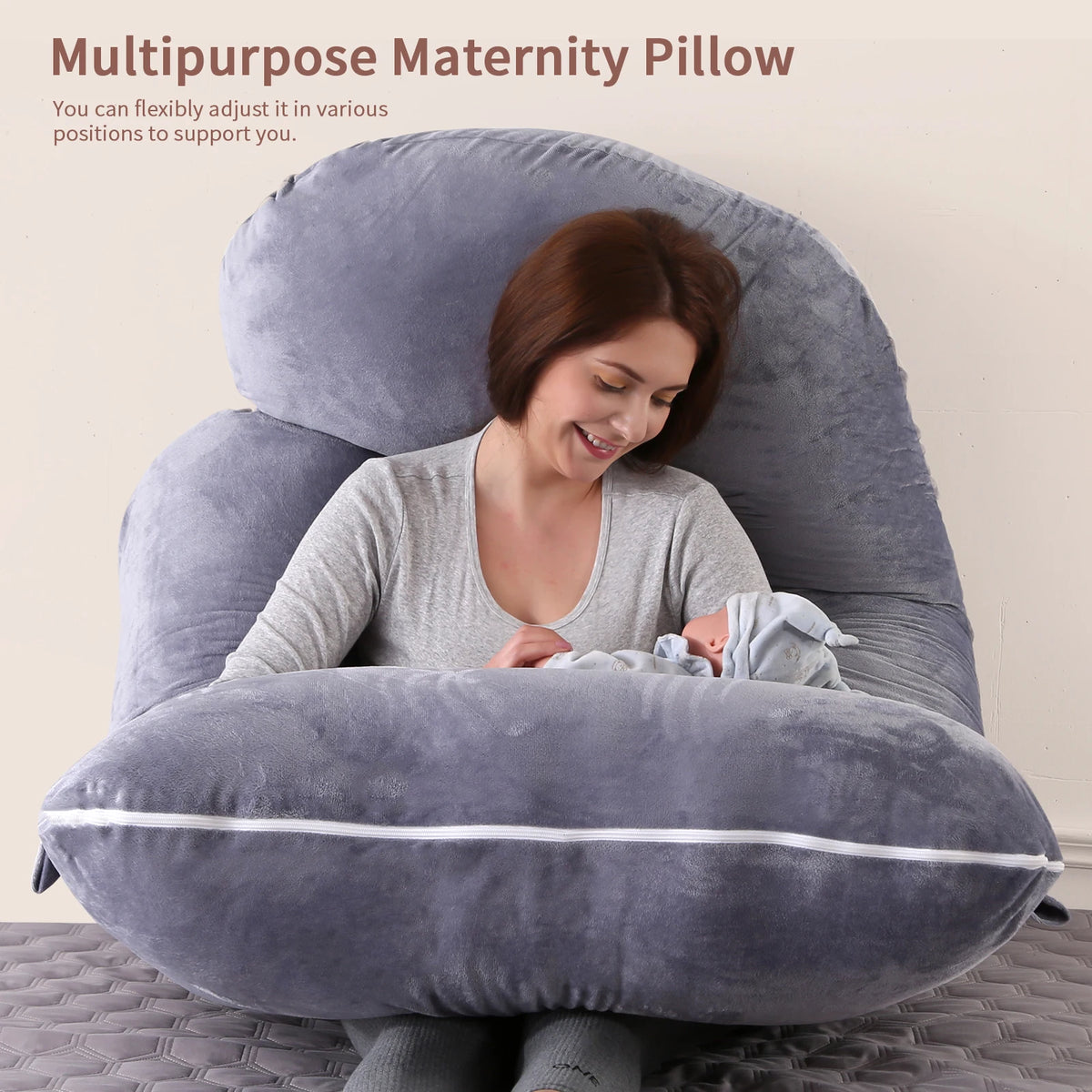 G Shaped Pregnancy Pillow for Maternity Sleep and Full Body Support