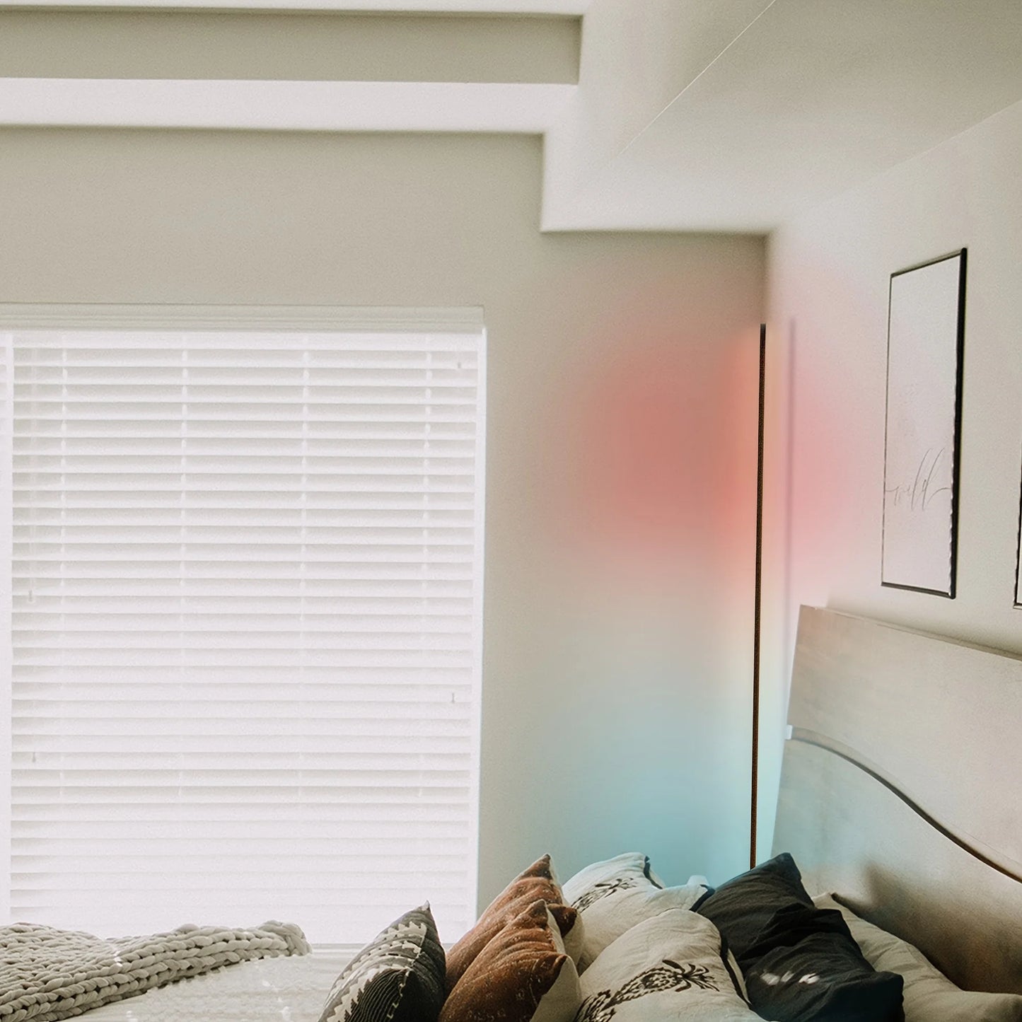 Corner Floor Lamp RGB LED UltraHighBrightness AmbientIllumination Fixture for LivingRoom