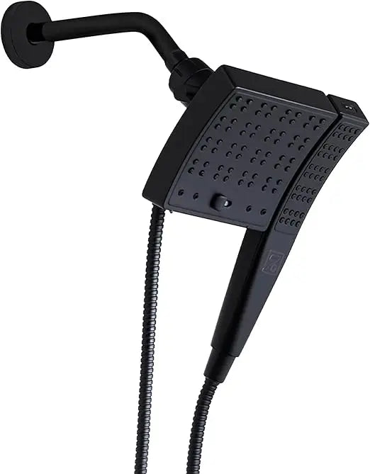 Dual Function Shower Set With Fixed And Handheld Heads For Modern Bathrooms And Showers