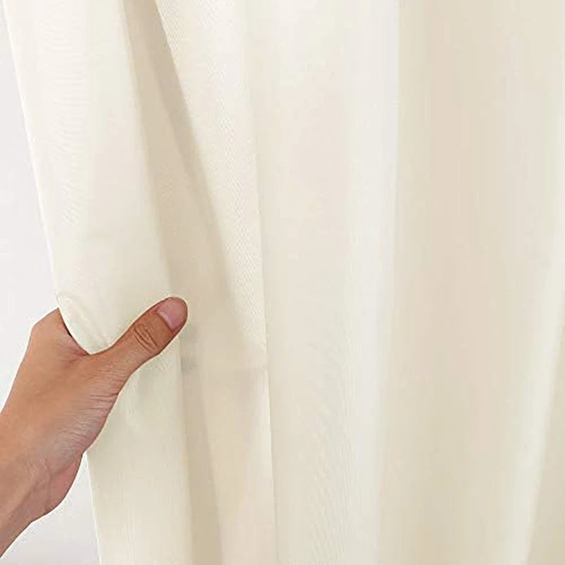 HiMISS Hotel Quality Waterproof Shower Curtain Liner With Magnets Durable Polyester Knit Weave