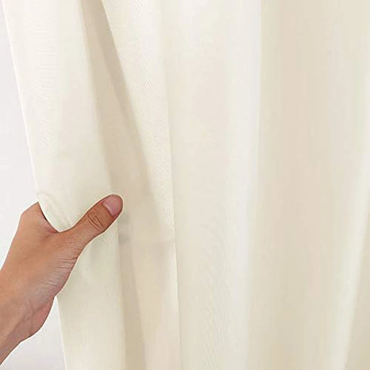 HiMISS Hotel Quality Waterproof Shower Curtain Liner With Magnets Durable Polyester Knit Weave