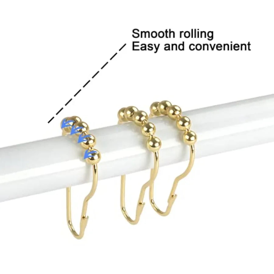 YAO HUI HUANG Rustproof Shower Curtain Hooks 12 Pack