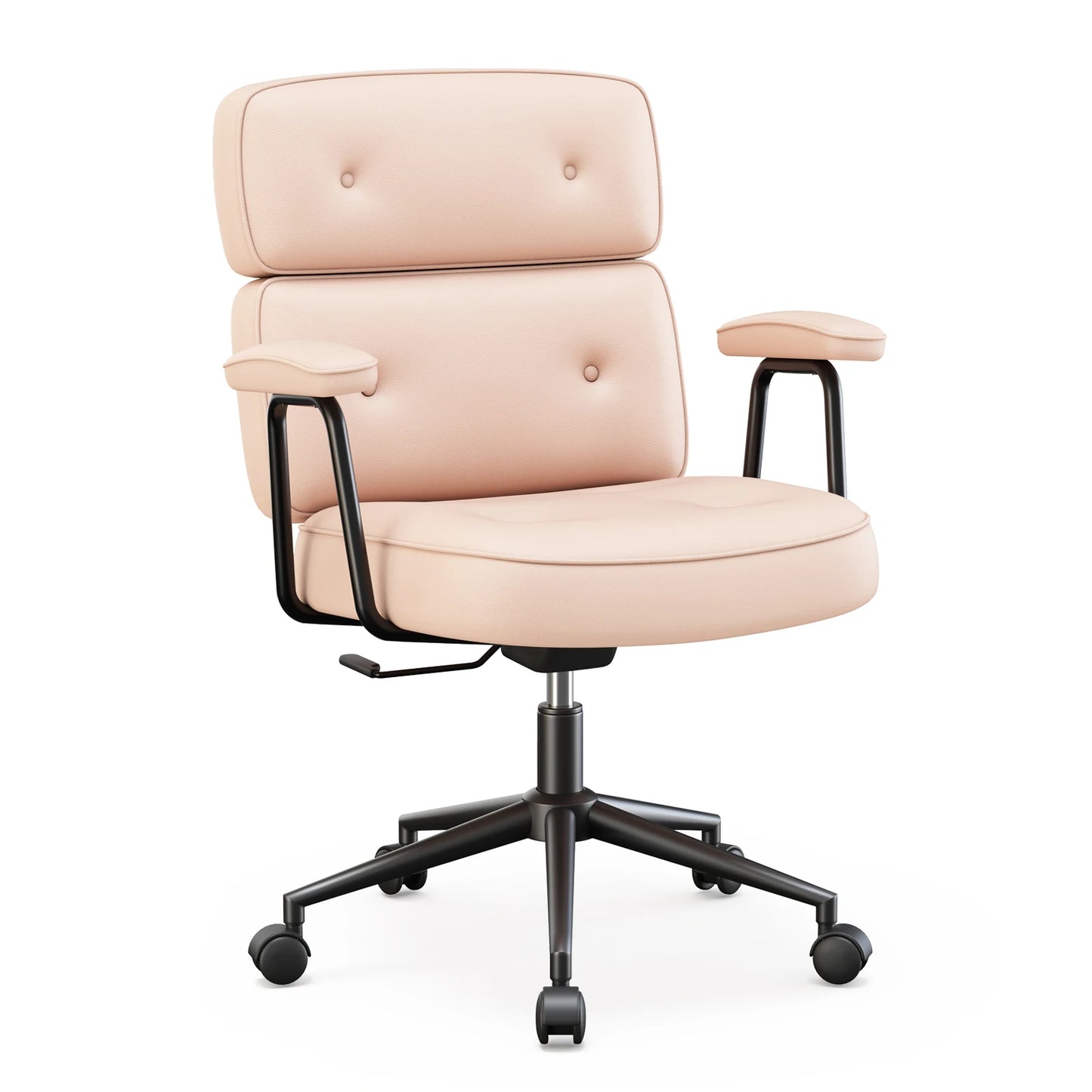 JHKErgonomics PU Leatherette Ergonomic Office Chair With Lumbar Support Adjustable