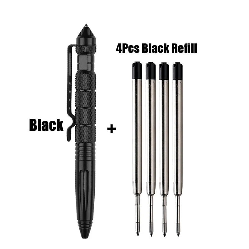 Portable Tactical Pen Self Defense Multitool AviationGrade Aluminum Glass Breaker