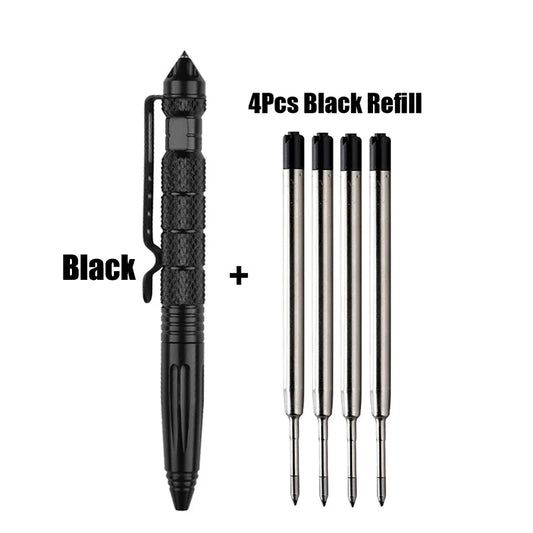 Portable Tactical Pen Self Defense Multitool AviationGrade Aluminum Glass Breaker