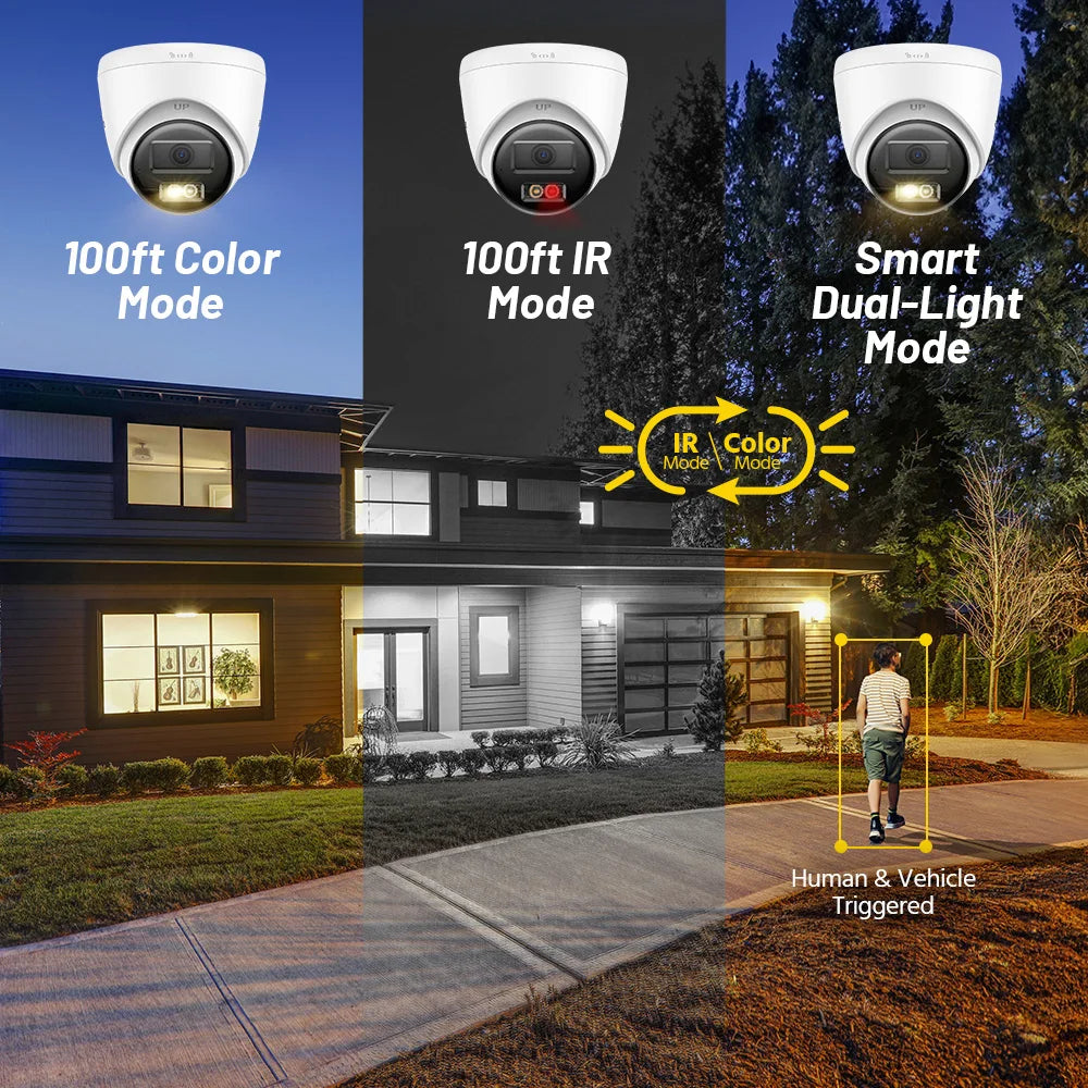 ANNKE 8MP IP Security SurveillanceCamera PoE 4KUltraHD DualLight IP67 Weatherproof