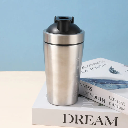 Stainless Steel Protein Shaker Cup TravelFriendly Fitness Mug DishwasherSafe BPAFree