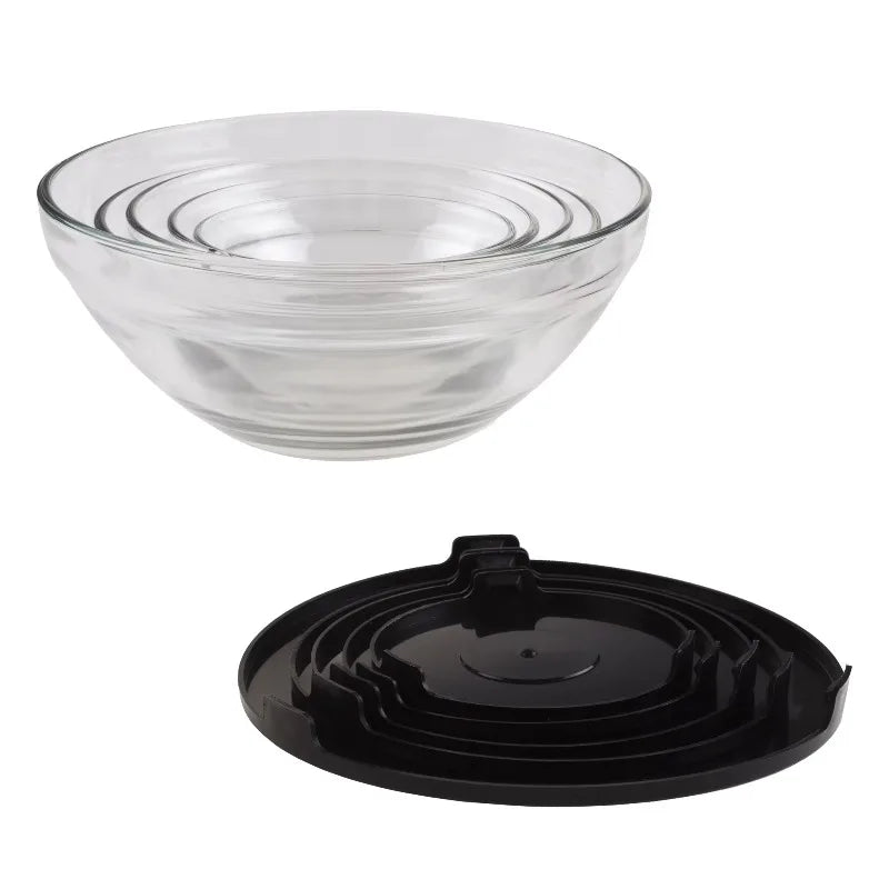 Glass Food Storage Containers 10 Piece Set With Snap Lids Airtight Glass Bowls In 4 Oz 6 Oz 12 Oz 14 Oz 28 Oz Sizes