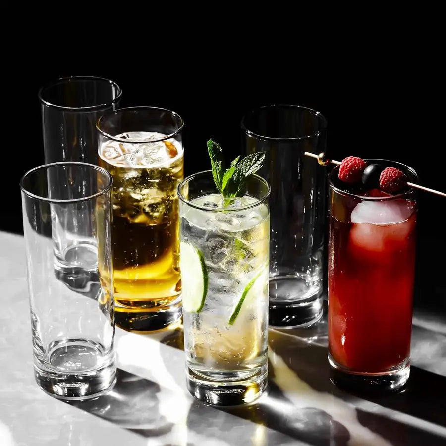 Premium Lead-Free Highball Glassware Set for Tom Collins Crystal-Clear Glassware