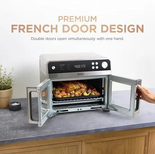 XMSJ Premium Three In One French Door Air Fryer Convection Oven With Large 5Quart Basket And 10 Functions