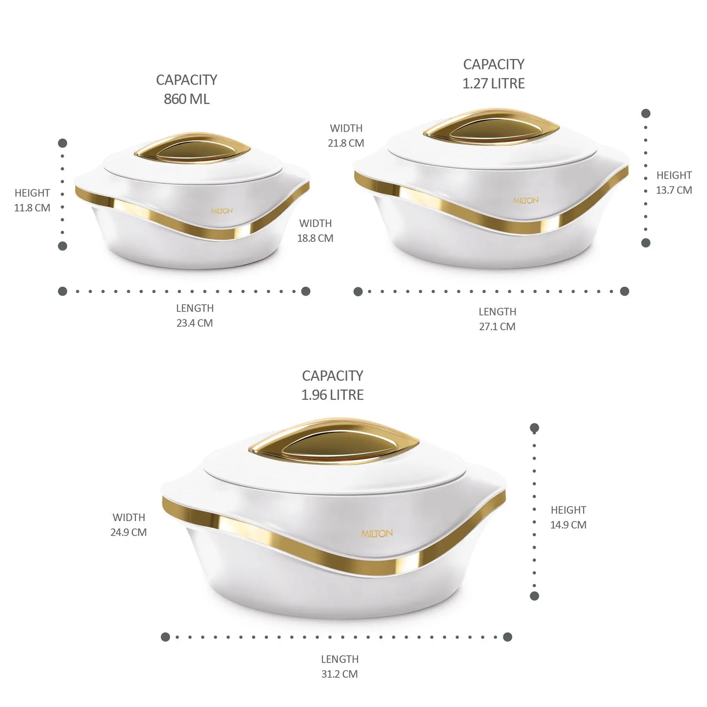 3-Piece Insulated Casserole Dish Set with Lid - Thermal Soup Bowl, Hot Pot Food Warmer/Cooler, Stainless Steel Container