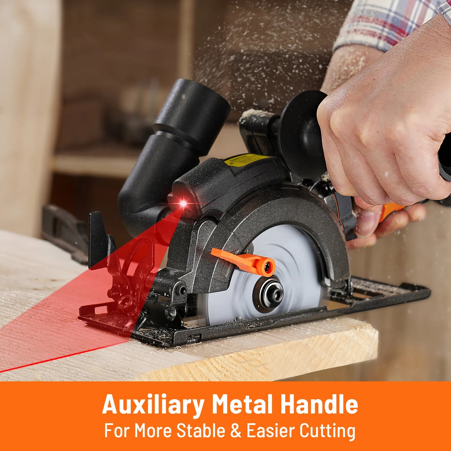 DOVAMAN 5.8A Circular Saw With Laser Guide And Six Blades