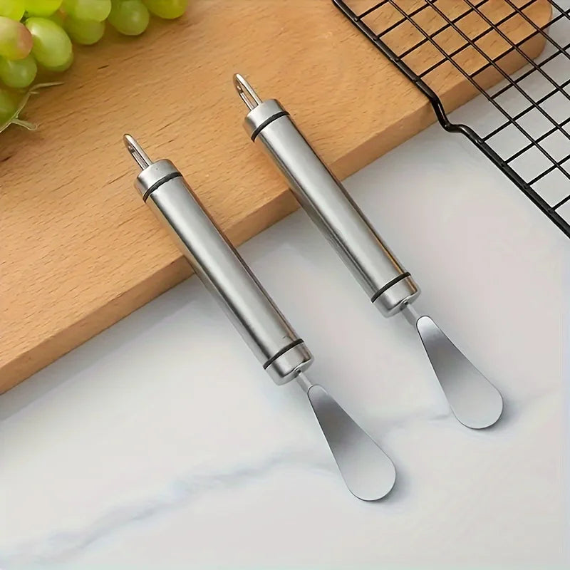 Stainless Steel Citrus Peeler with Handle for Kitchen Zester and Pro Grade Restaurant Gadget