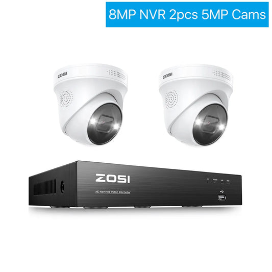 ZOSI 4K 8MP PoE Surveillance Kit System 8 Channel NVR AI With Weatherproof Cameras And Smart Alerts