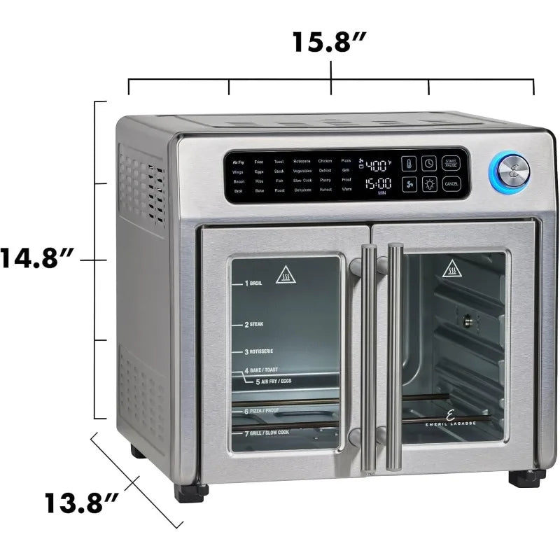 French Door Air Fryer Toaster Oven Combo With 24 Functions