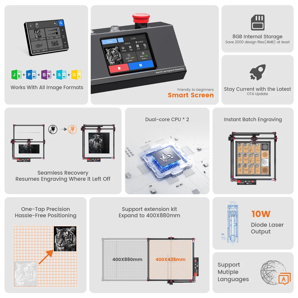 AlgoLaser DIYKIT MK2 CNC Laser Cutter Engraver