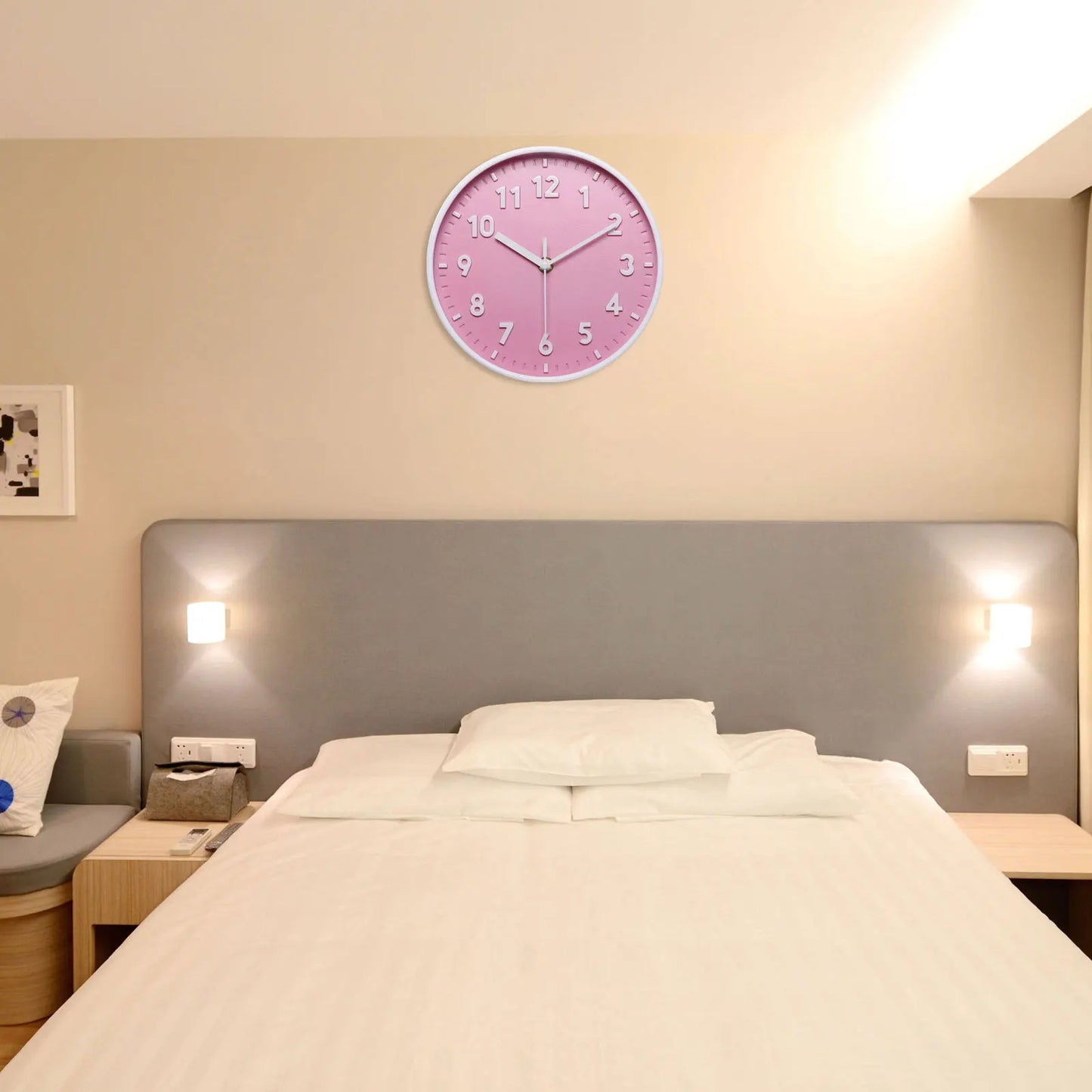 UXCELL Silent NonTicking Round Wall Clock Quartz BatteryOperated OfficeDesk Online