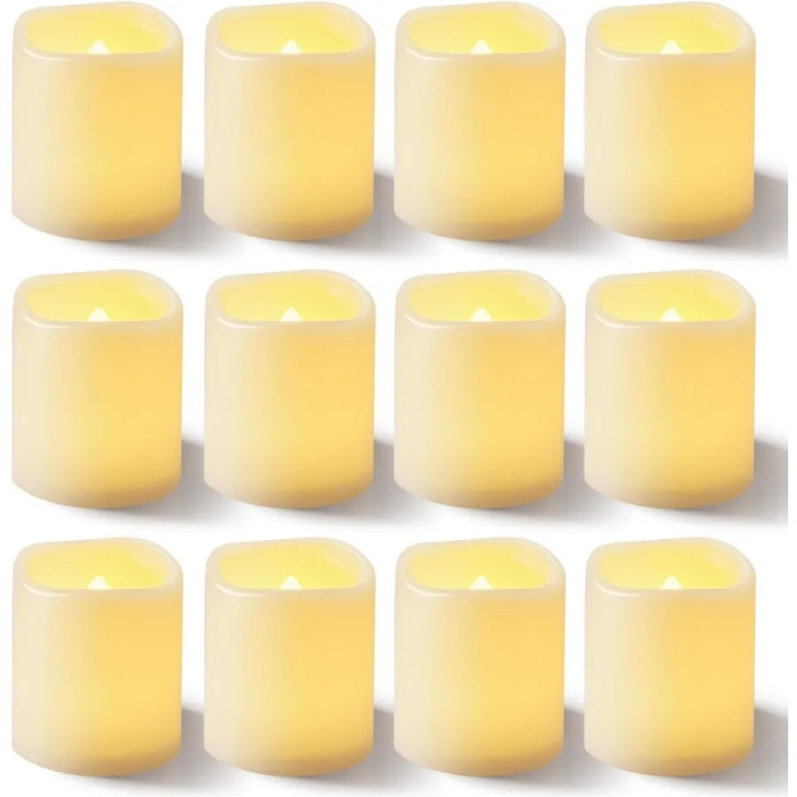Flameless LED Votive Candles Packaged Featuring LongLasting 200Hour Battery Life