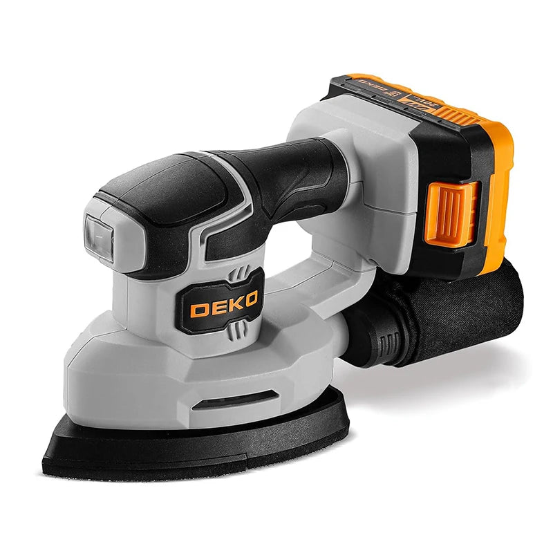 DEKO Multi-Function Mouse Sander Electric Tool with Dust Collector and Attachments for Home DIY