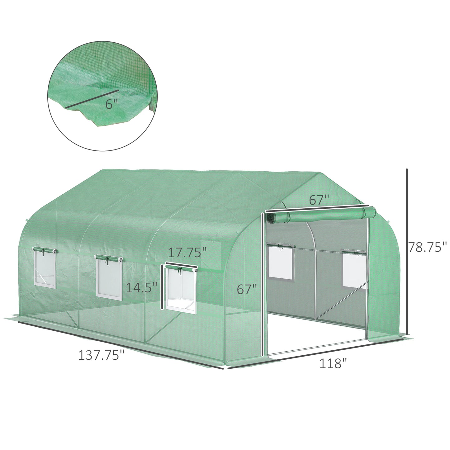 Outsunny Allseason Portable Weatherproof Greenhouse Shelter Walkin Garden Growth House