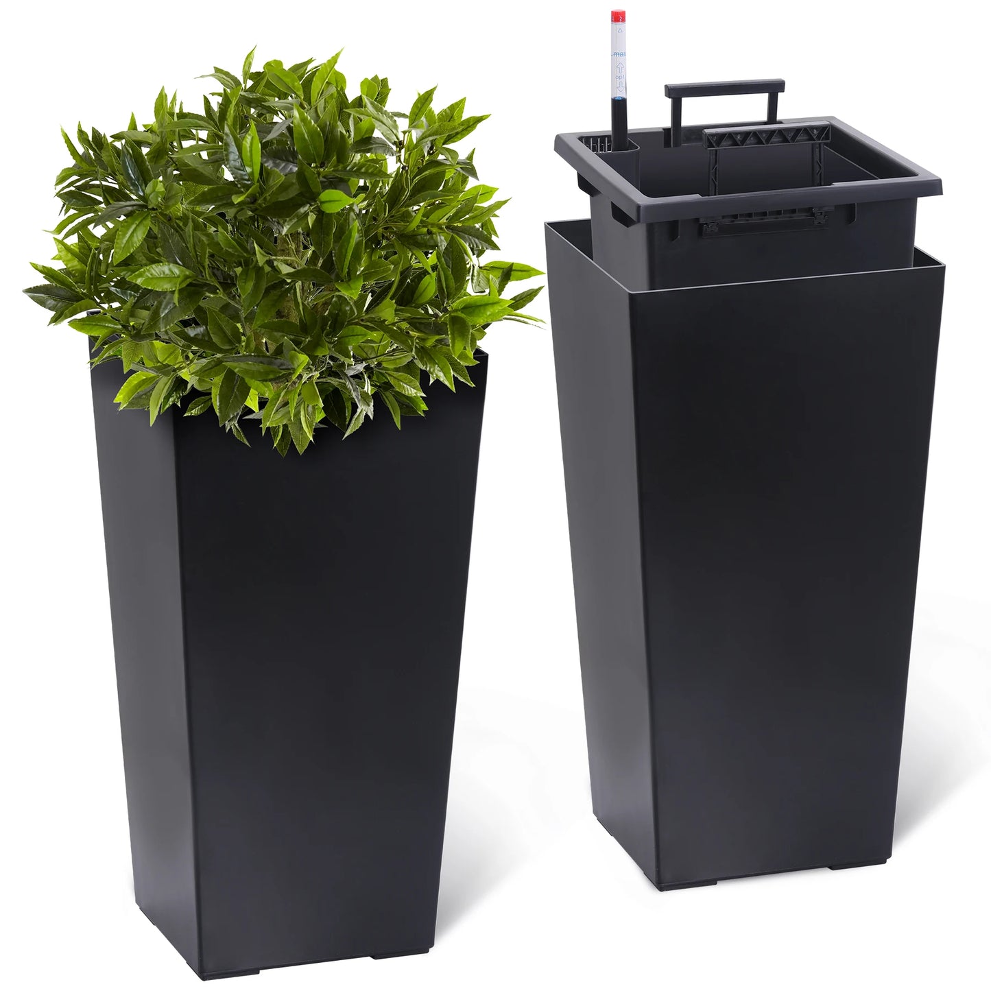 Outdoor Indoor Planter Pots With Drainage Holes And Auto Watering System For Consistent Moisture Control