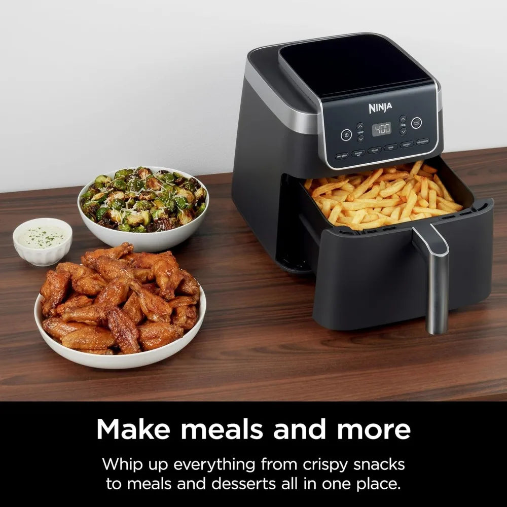 6 In 1 Air Fryer Pro XL Max Crisp Reheat Dehydrate 6.5 Quart Capacity With Space Saving Design