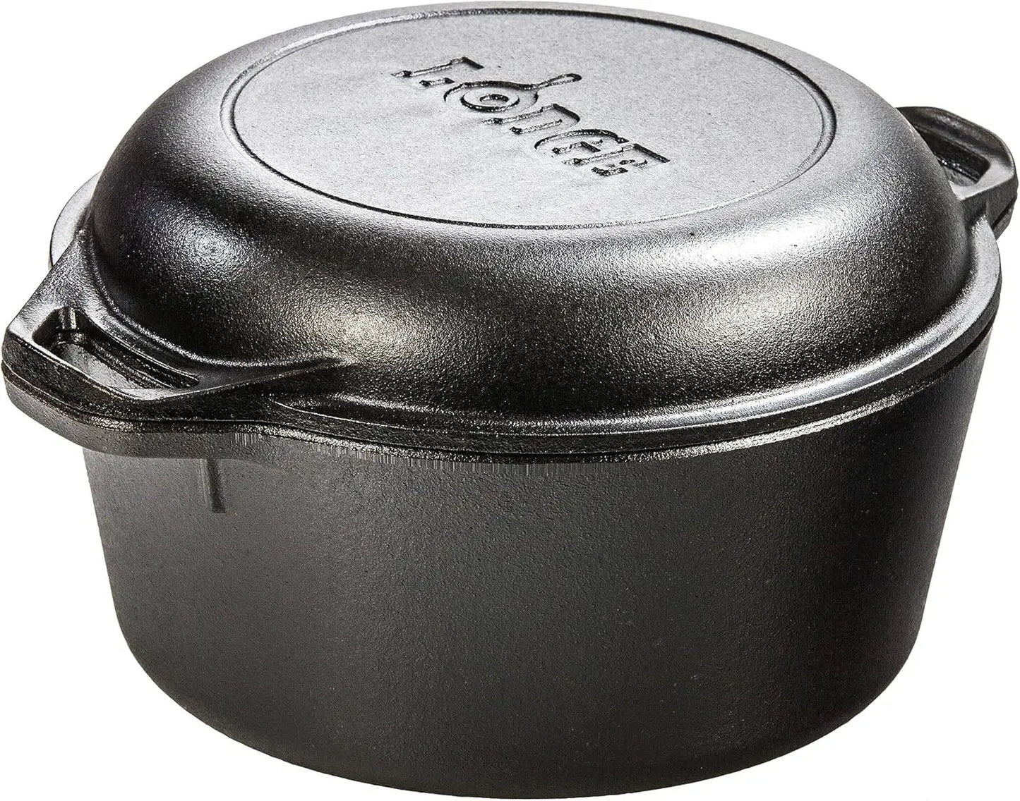 Preseasoned Cast Iron Dutch Oven With Skillet Lid