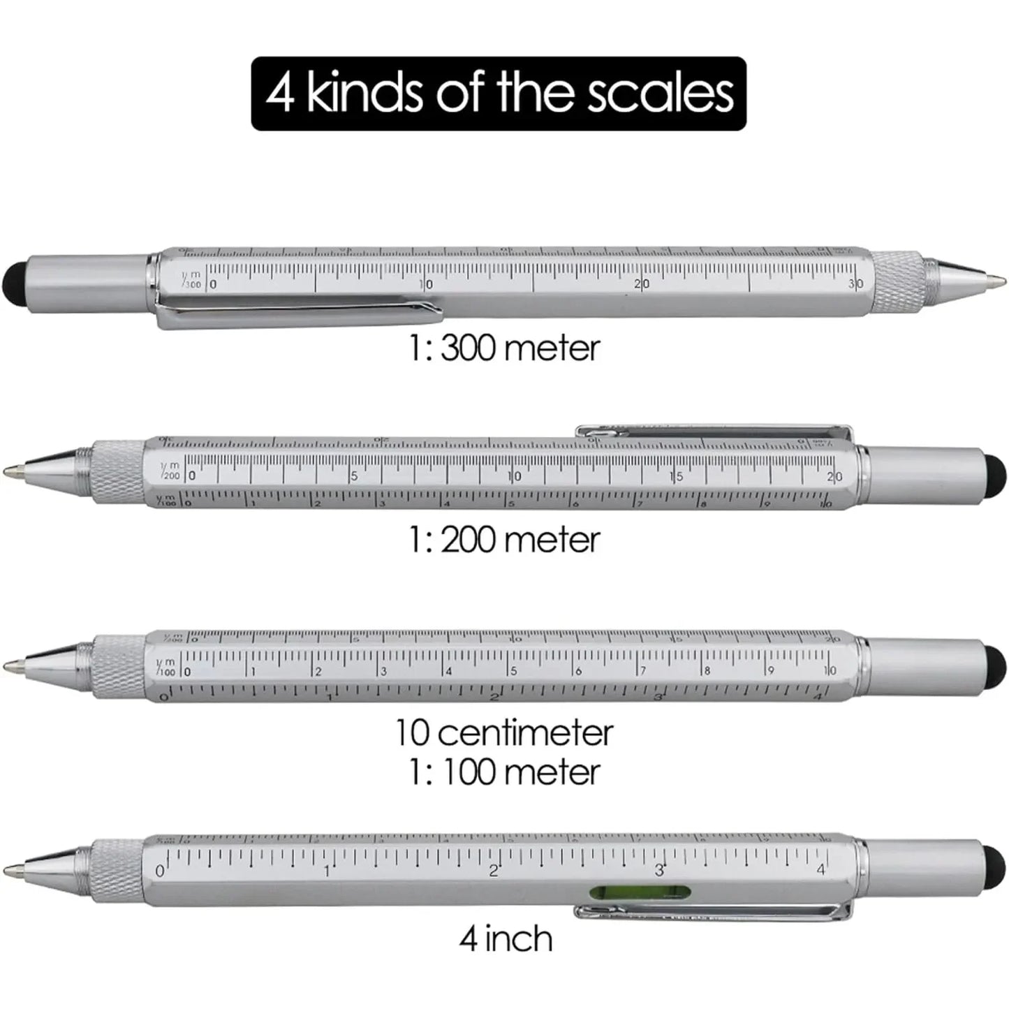 Multi Tool Pen Stylus With Ruler And Screwdriver For Tablets And Phones Everyday Carry