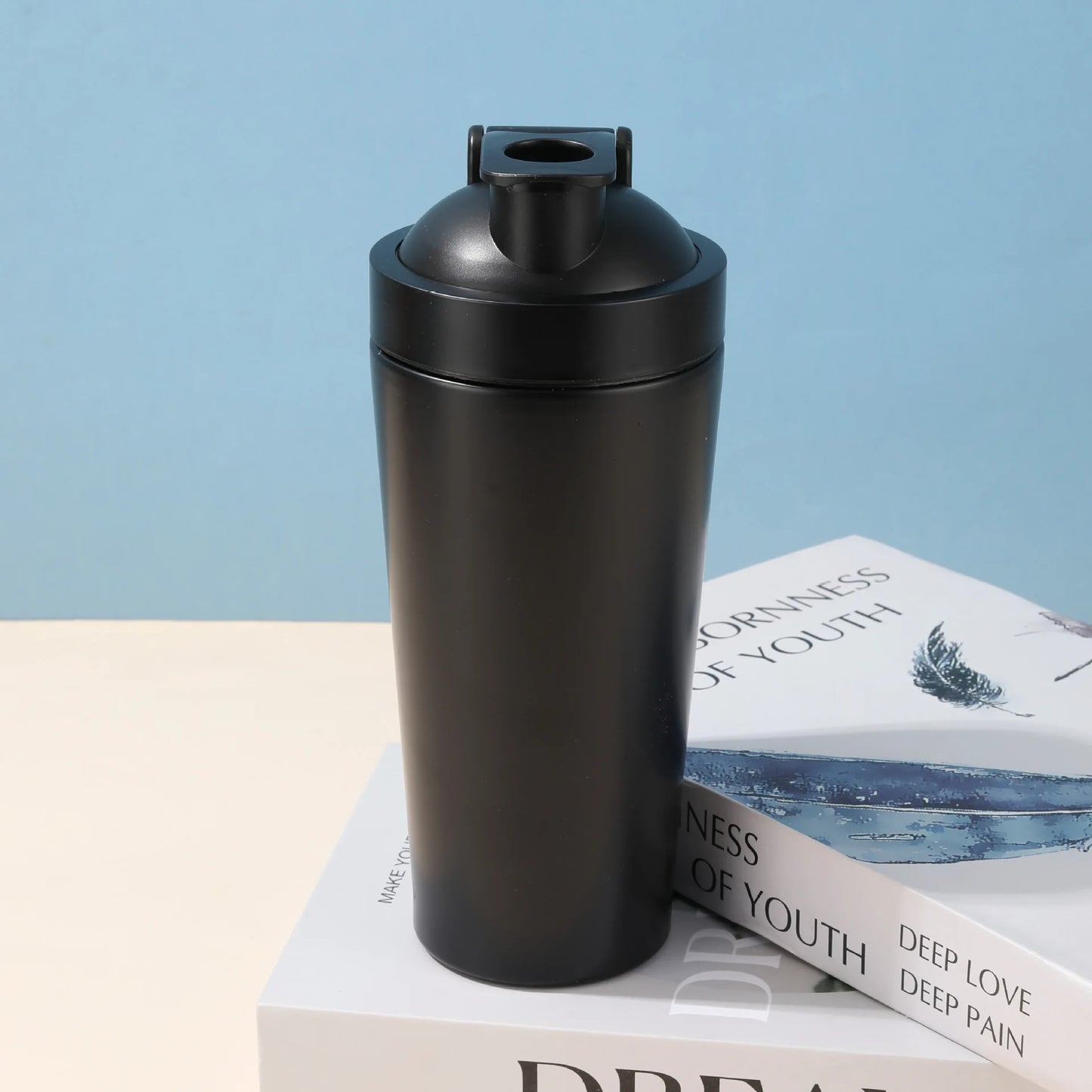 Stainless Steel Protein Shaker Cup TravelFriendly Fitness Mug DishwasherSafe BPAFree