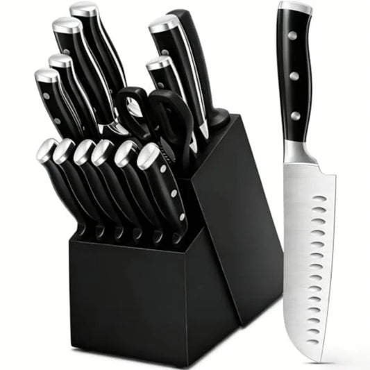 High Carbon Stainless Kitchen Knife Set With Ergonomic Forged Handles For Precise Slicing