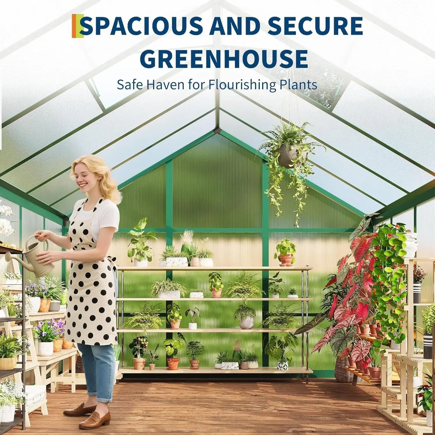 Exterior Polycarbonate Greenhouse Featuring Durable Aluminum Frame And Lockable Door