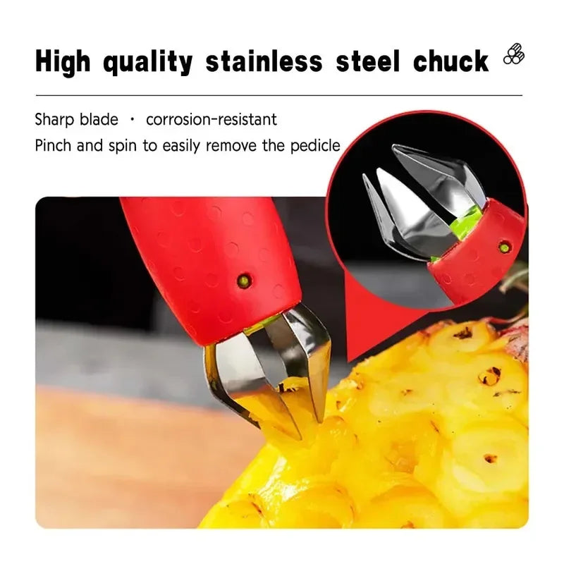 Stainless Steel Strawberry Huller And Fruit Corer Tool With Durable Abs Handle For Precise Hulls And Cores