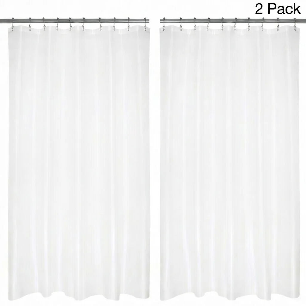 Clear PEVA Shower Curtain Liner Waterproof PVC Free Bathroom Splash Protection