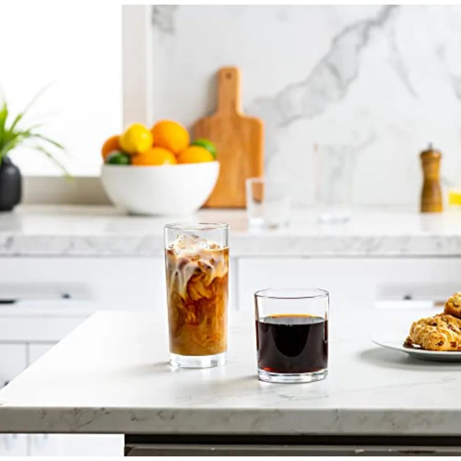 Everyday Hurricane Glass Set of 8 for Cocktails and More
