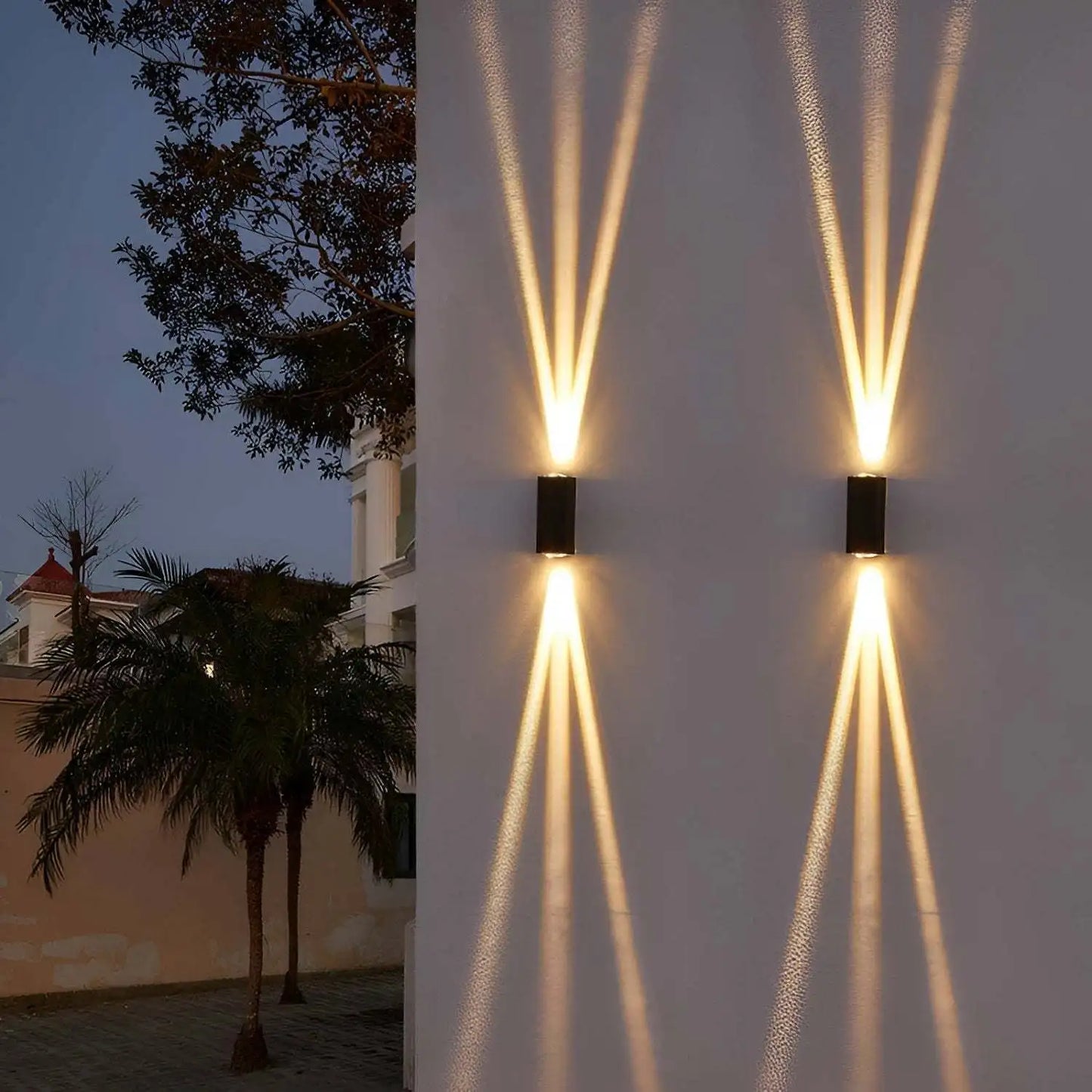 LED Up and Down Modern Wall Lamp Aluminum Anti Rust Outdoor Indoor Wall Sconce 10W 3000K Warm White
