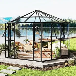 Hexagonal Aluminum Greenhouse With Quick Connect Assembly