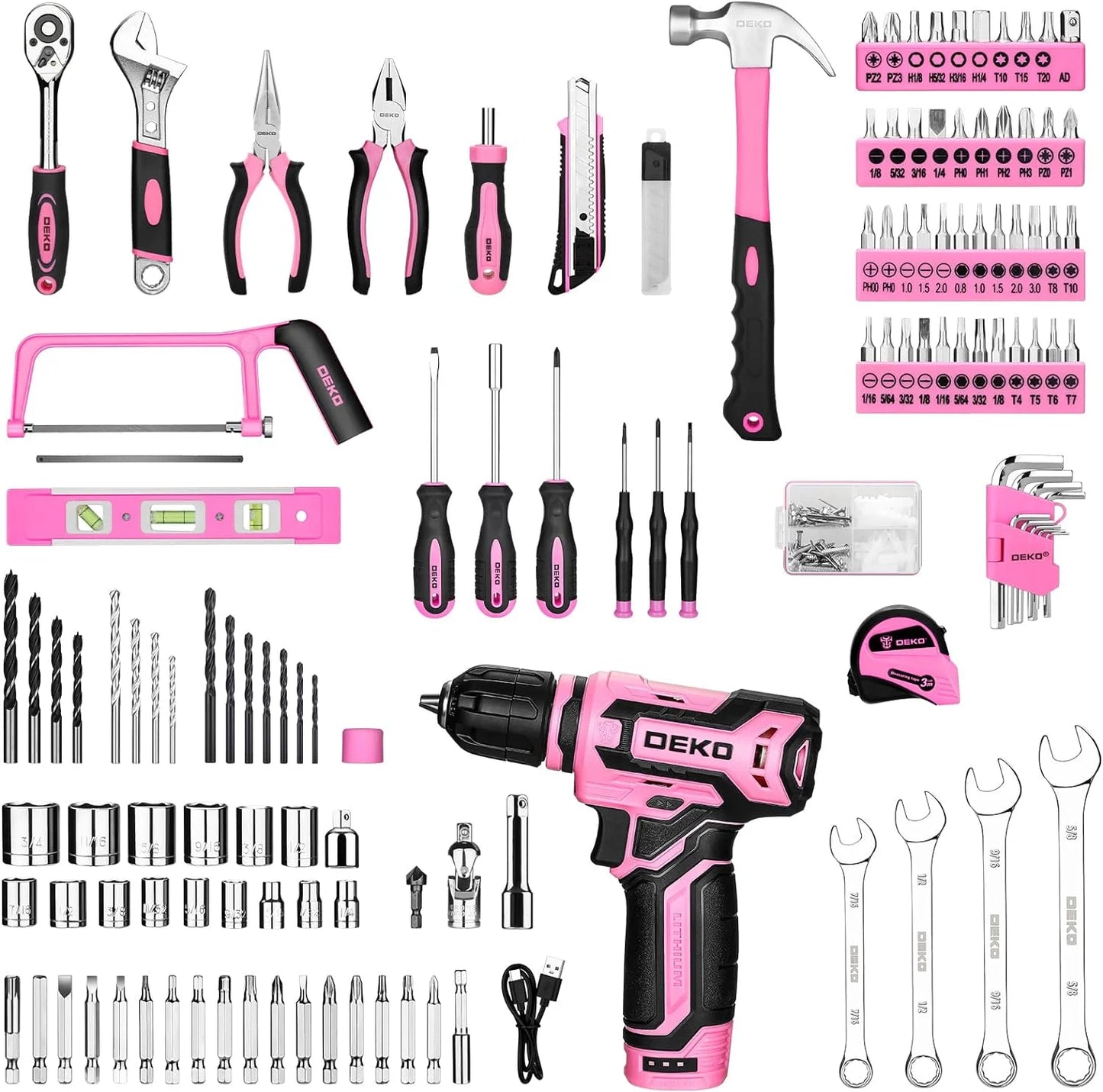 DEKODIY 12V Cordless Drill AllInOne Mechanic Toolbox WithIntegratedOrganizer Storage