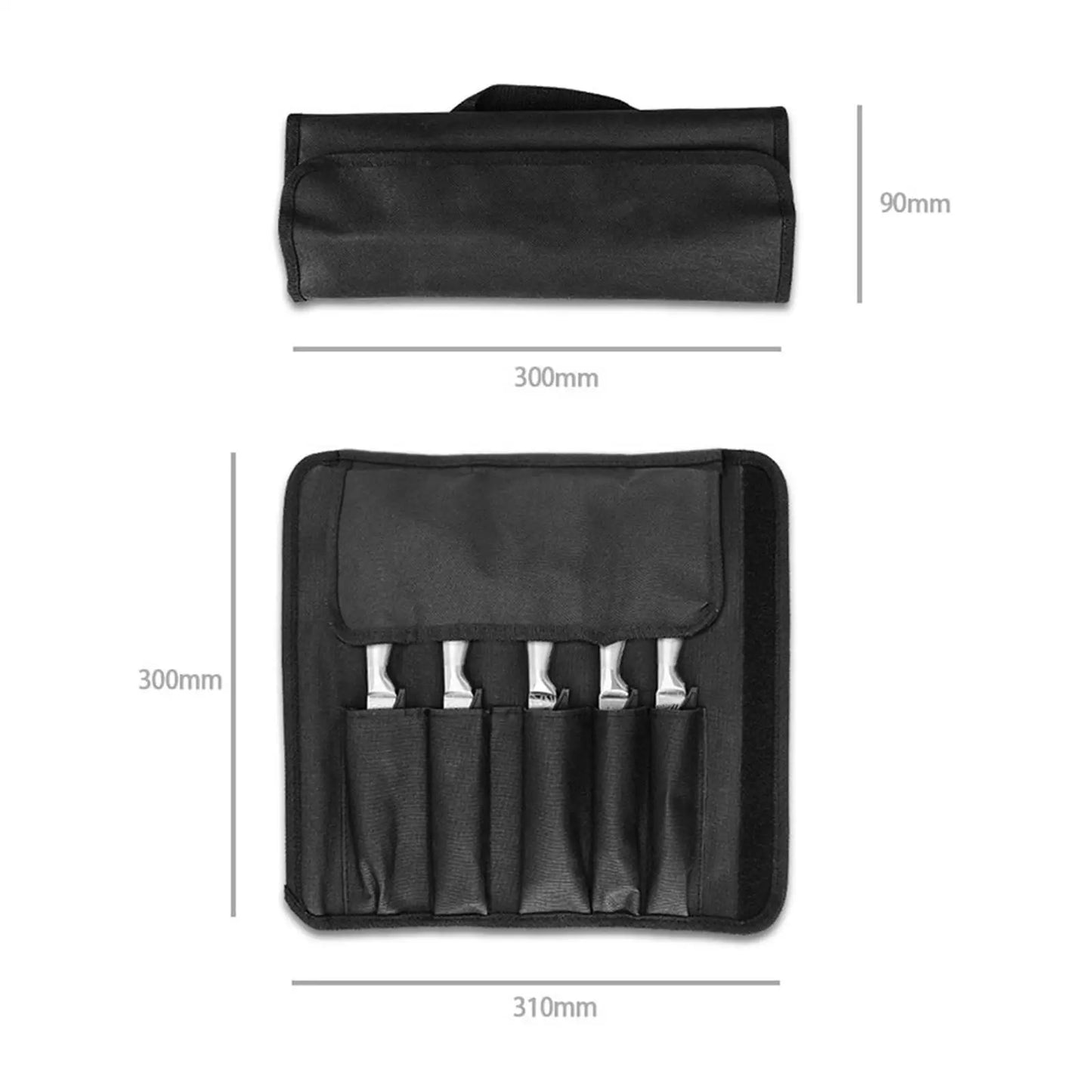 Roll Up Chef Knife Storage Bag PremiumOxfordClothNonSlipRollOrganizerForKitchenTools