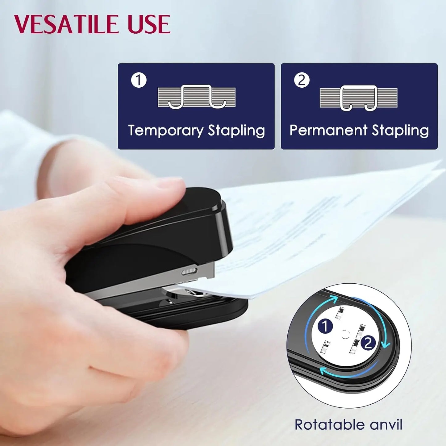 Heavy Duty Metal Stapler With 50 Sheet Capacity And Remover