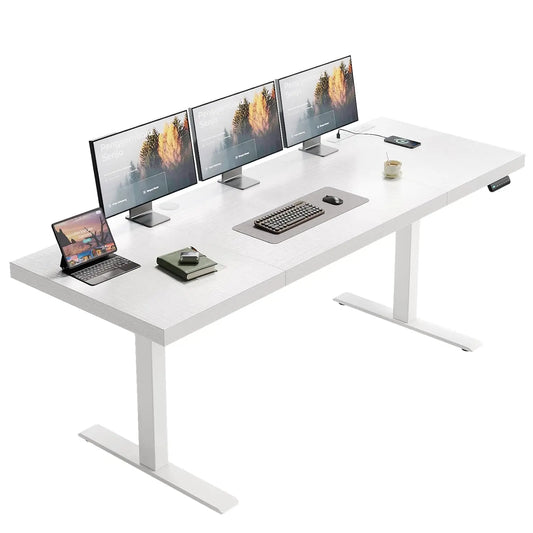 Executive Electric Standing Desk With Height Adjustment And Built In Power Outlet Sit Stand Desk From 29.1 To 48 Inches
