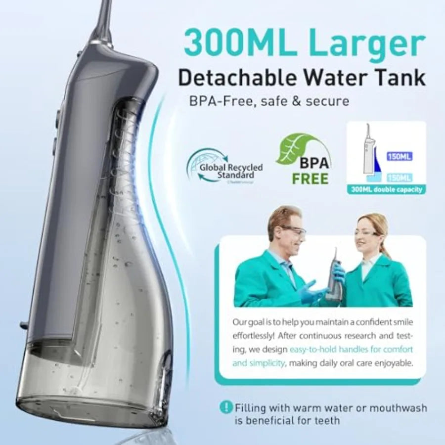 Dental Flosser Portable Cordless Oral Irrigator Rechargeable