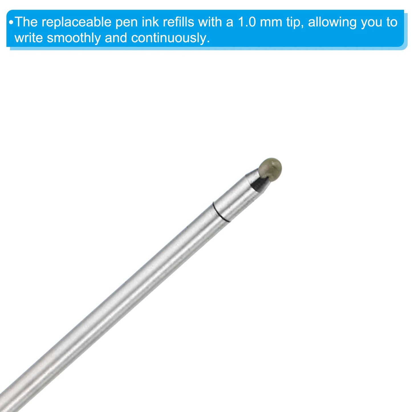 Ballpoint Pen Refills 20 Pack Replaceable Metal Compatible