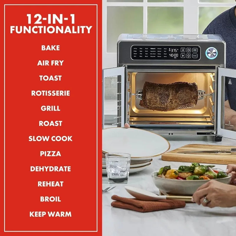 French Door Air Fryer Toaster Oven Combo With 24 Functions